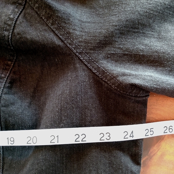 Motto Denim Raglan Button Down Jacket with Ribbed Cuffs - Picture 4 of 10